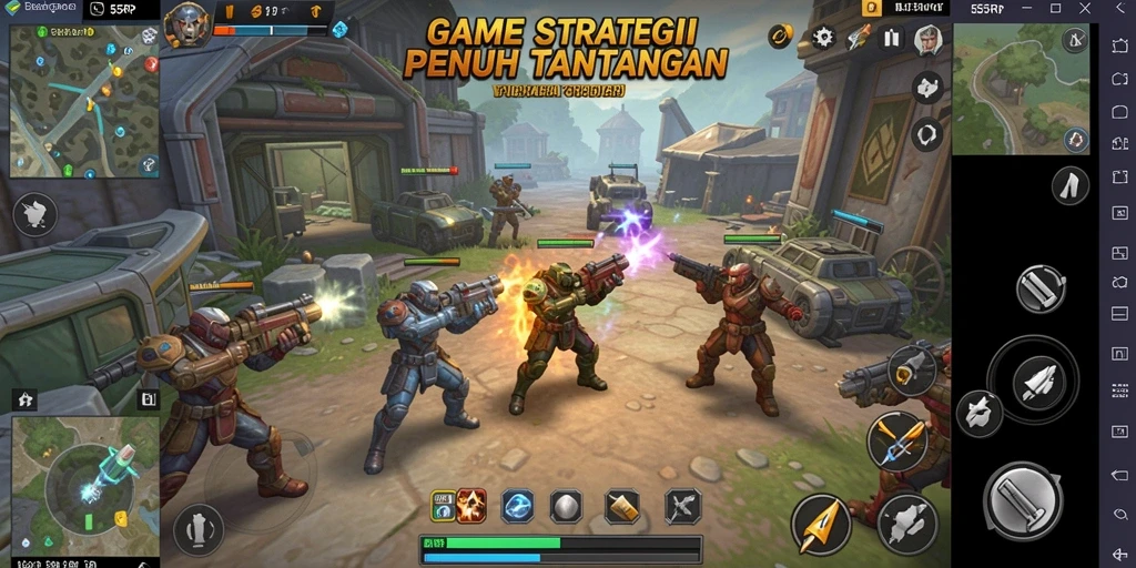 Gameplay menegangkan di dunia strategi 55RP yang penuh pertempuran.