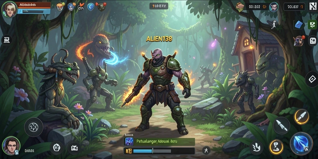 Tampilan gameplay seru dan menghibur dari ALIEN138.