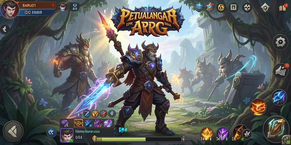 Tangkapan layar menunjukkan aksi mendebarkan dalam permainan ARPG.
