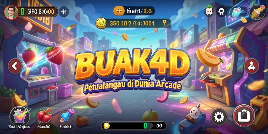 Tampilan gameplay BUAH4D yang ceria dan penuh warna.
