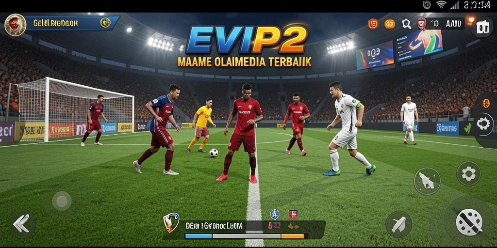 Menampilkan gameplay seru dalam permainan olahraga EVIP2.