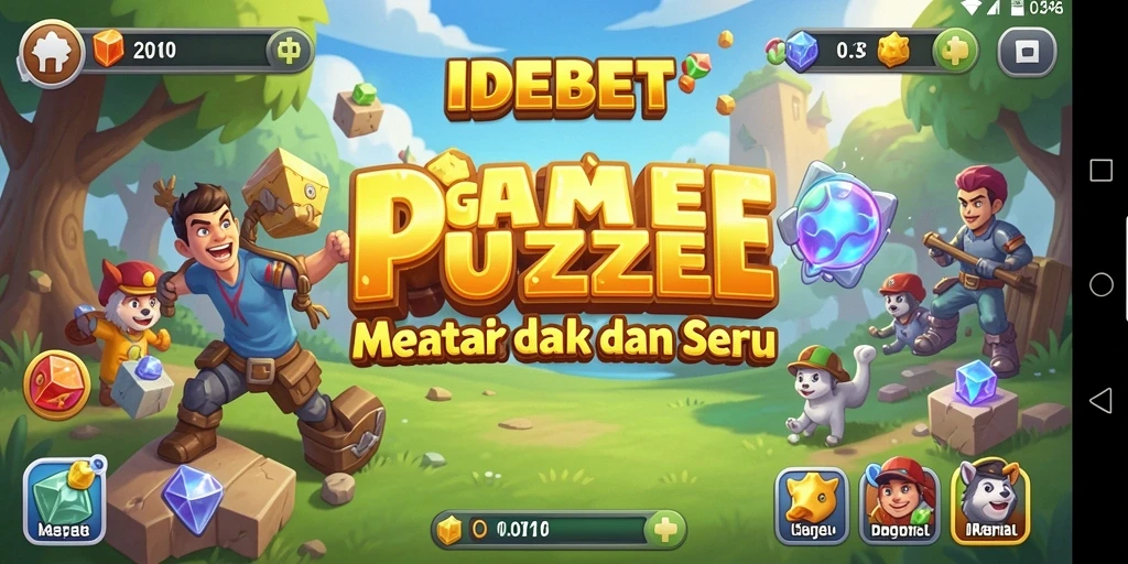 Screenshot utama IDEBET menampilkan gameplay Puzzle yang menarik dan seru.