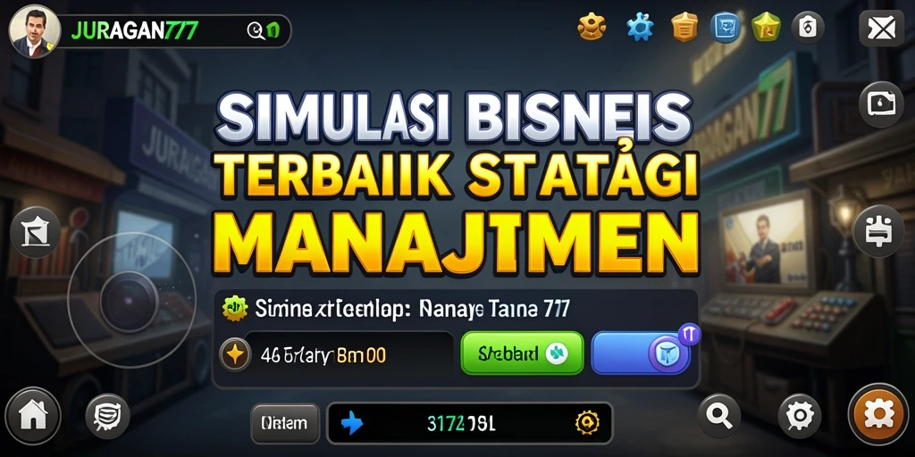 Screenshot gameplay JURAGAN77 menampilkan pengalaman simulasi bisnis yang mendalam.