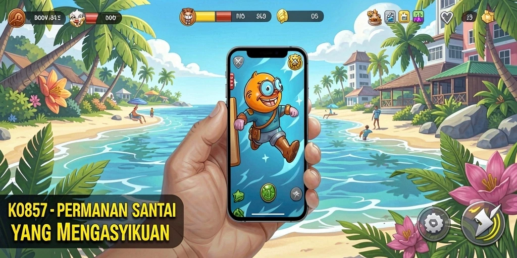 Tampilan menarik dari gameplay KO857 yang penuh warna.