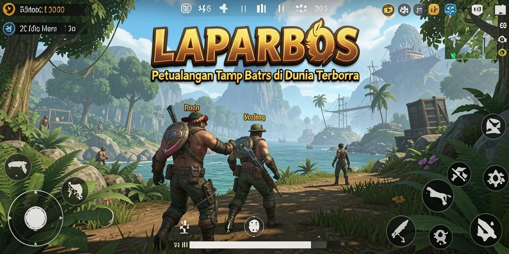 Tampilan gameplay <strong>LAPARBOS</strong> yang menakjubkan dengan dunia terbuka.