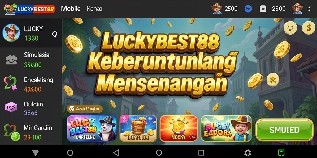 Tampilan gameplay LUCKYBEST88 yang memukau dan interaktif.