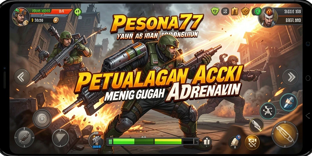 Screenshot utama PESONA77 menunjukkan aksi mendebarkan dalam gameplay.