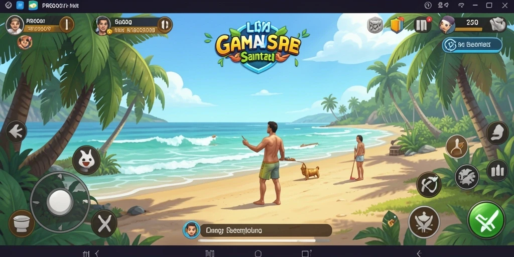 Tampilan gameplay seru dan santai dari PRG007 yang penuh warna.