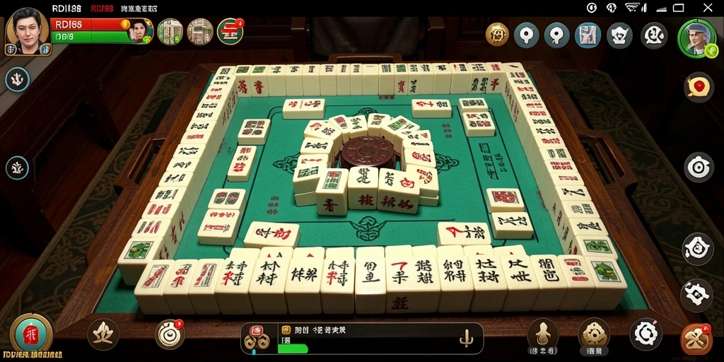 Tampilan gameplay menakjubkan dalam RDI88 yang menggambarkan Mahjong.