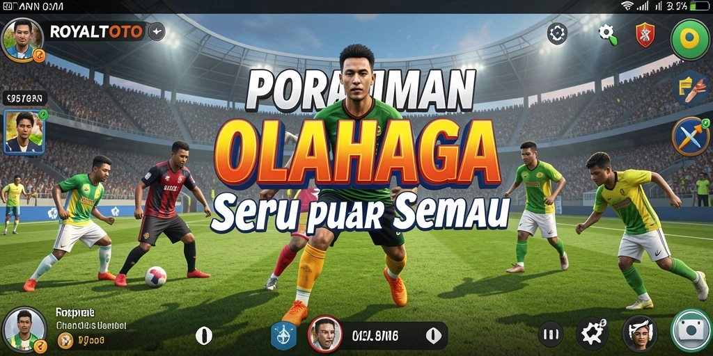 Gambar tampilan gameplay menarik dari ROYALTOTO dengan aksi olahraga seru.