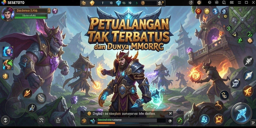 Tampilan gameplay <strong>SESETOTO</strong> menampilkan pertarungan seru dalam dunia MMORPG.