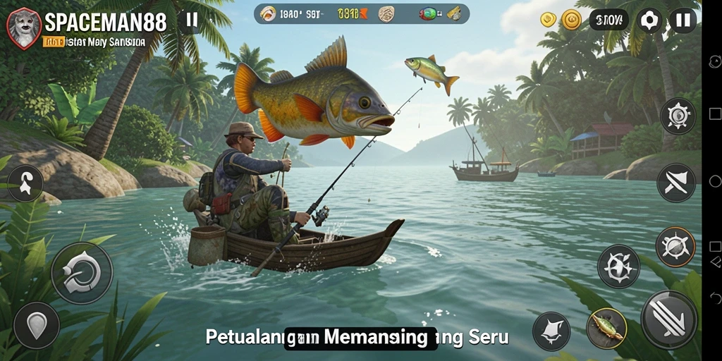 Tangkapan ikan yang besar di SPACEMAN88, gameplay seru dan realistis.