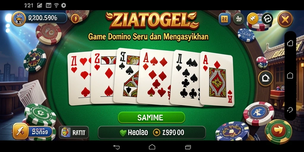 Tampilan menarik dari gameplay ZIATOGEL yang seru.